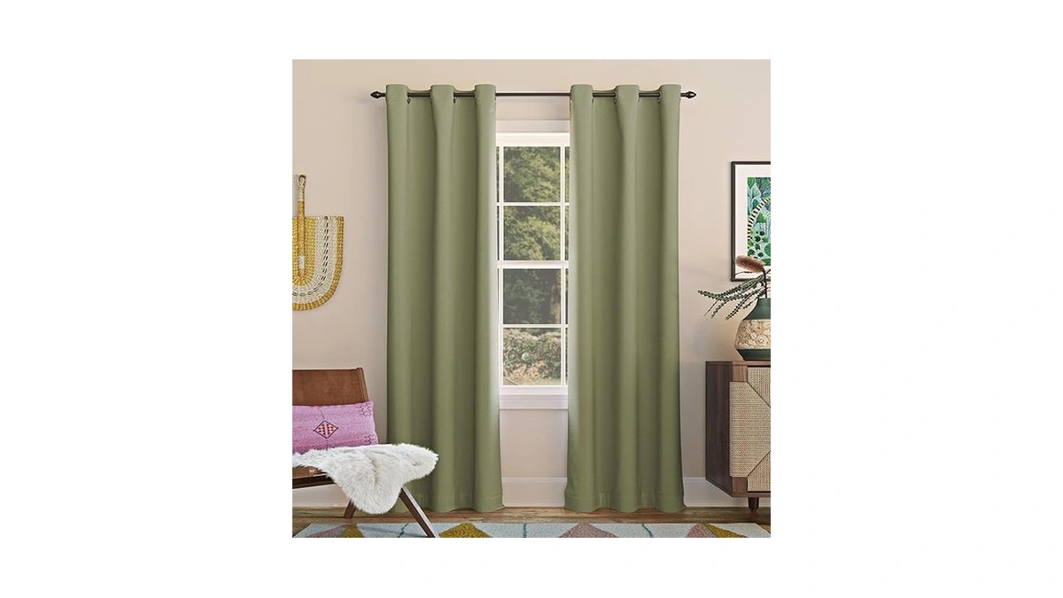 Sun Zero Easton Energy Saving Blackout Grommet Curtain Panel, 40"