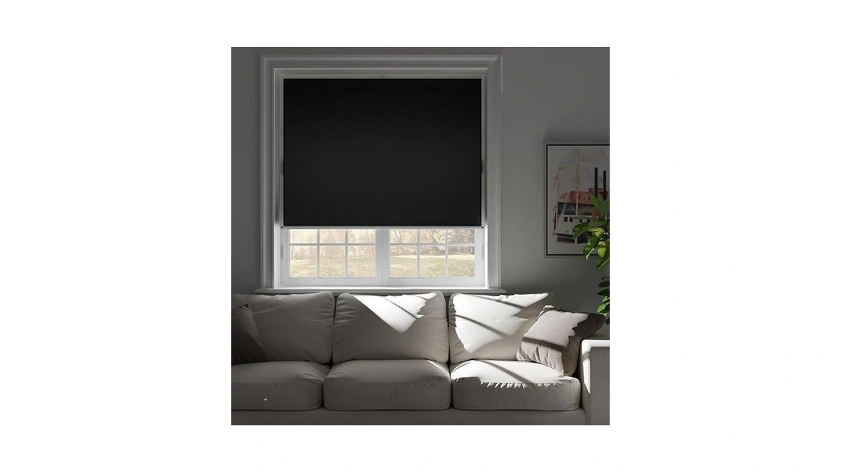 Nighton Retractable Blackout Curtains, Blackout Blinds With Hook And Loop