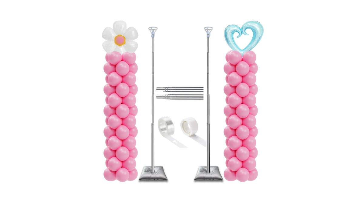 Decojoy Balloon Column Stand Set Adjustable F...