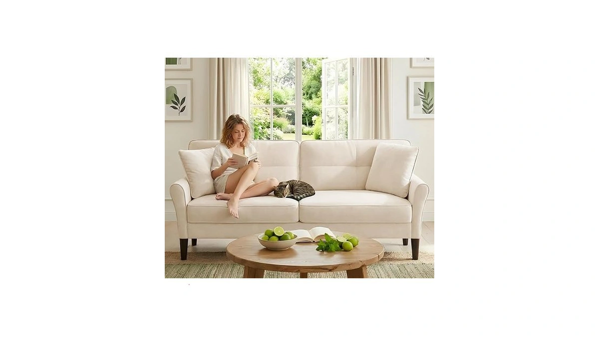 Loveseat Sofa, 69" Love Seat Couches, Comfy Velvet Small Couches