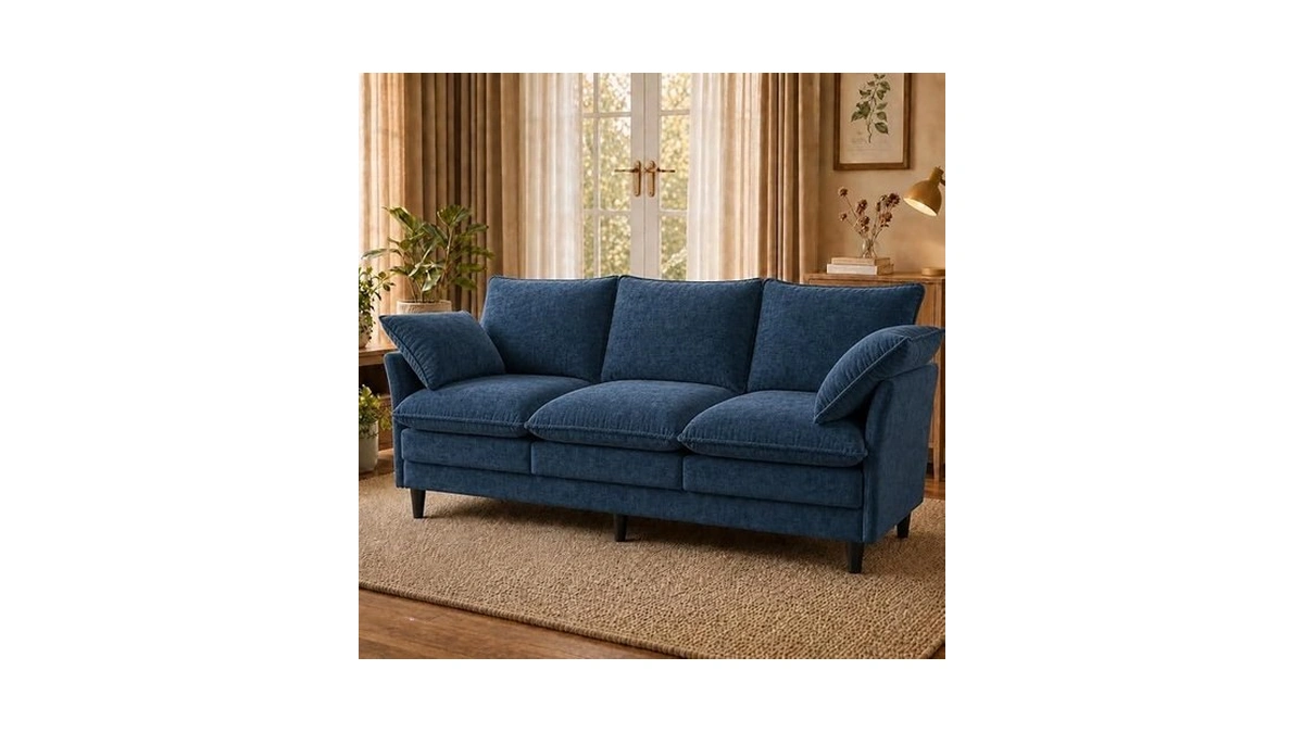 69 Inch Small Sofa, 3-seater Loveseat Couch With Cloud 2
