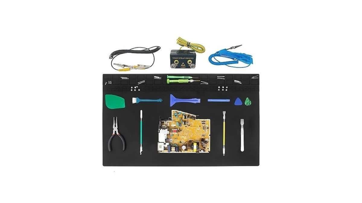 23.7'' X 13.8'' Extra Large Silicone Soldering Mat With Wrist