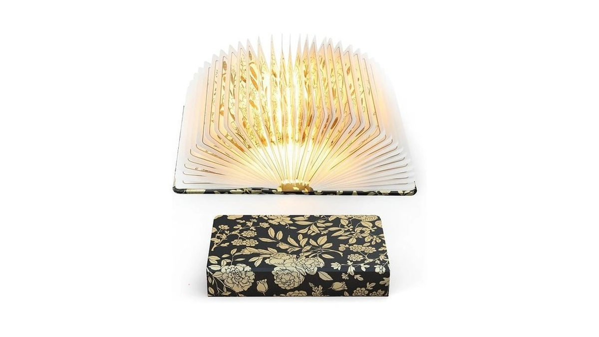 Zbole Floral Print Book Light,3-color Book Lamp Book Lovers Gifts
