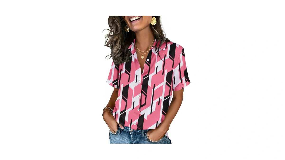 Zeagoo Fashion Clothing Button Down Short Sleeve Shirts Spring Summer