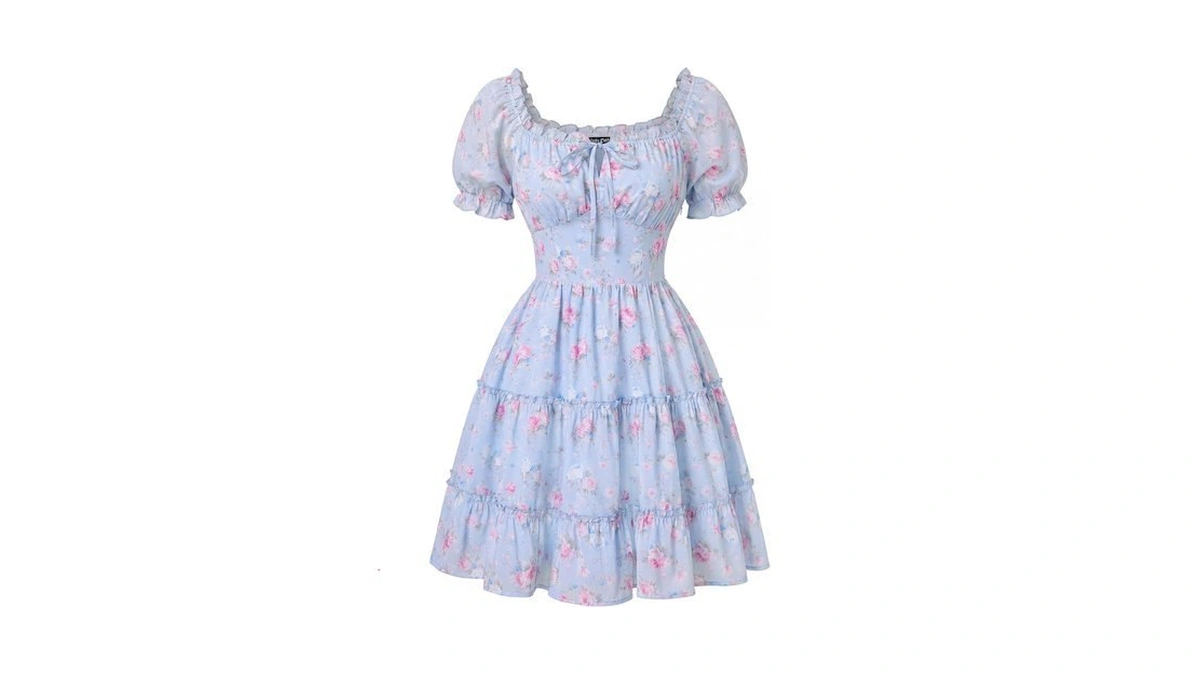 Scarlet Darkness Floral Corset Mini Dress Women Teen Summer Off
