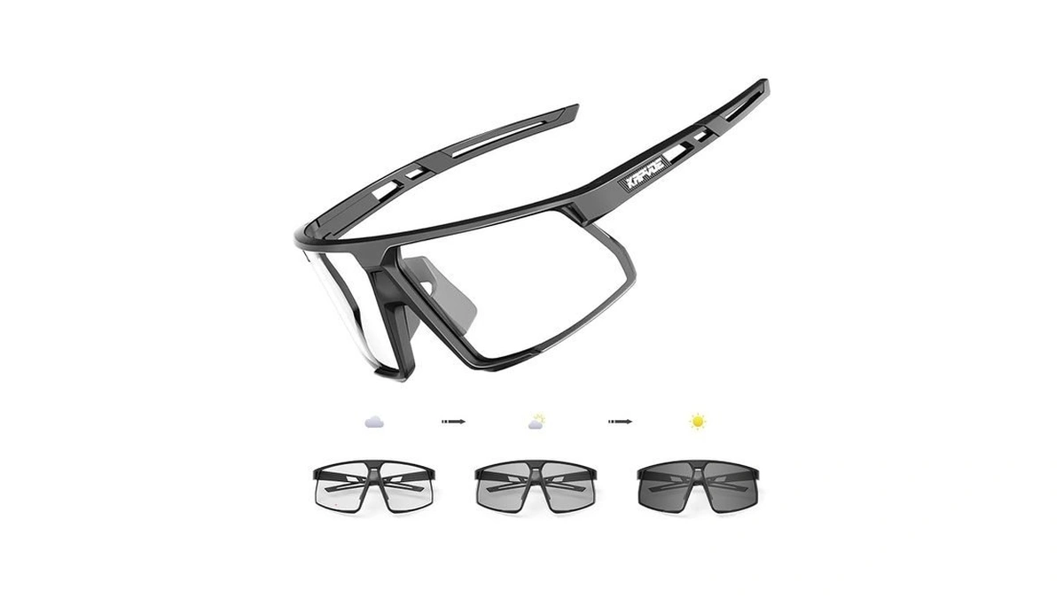 Kapvoe Photochromic Cycling Glasses Men Women Mountain Bike Sunglasses Clear