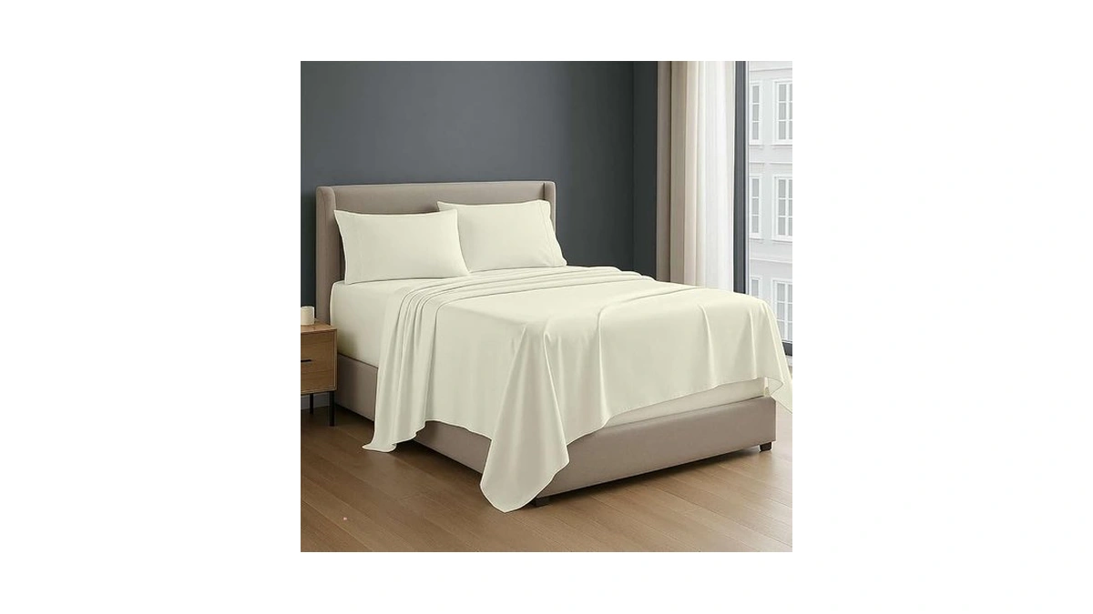 Non Sticky Cotton Premium 4 Piece Egyptian Cotton Fitted Full