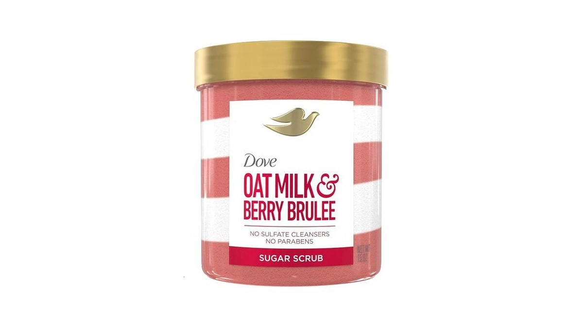 Dove Sugar Body Scrub Oat Milk & Berry Brulee For