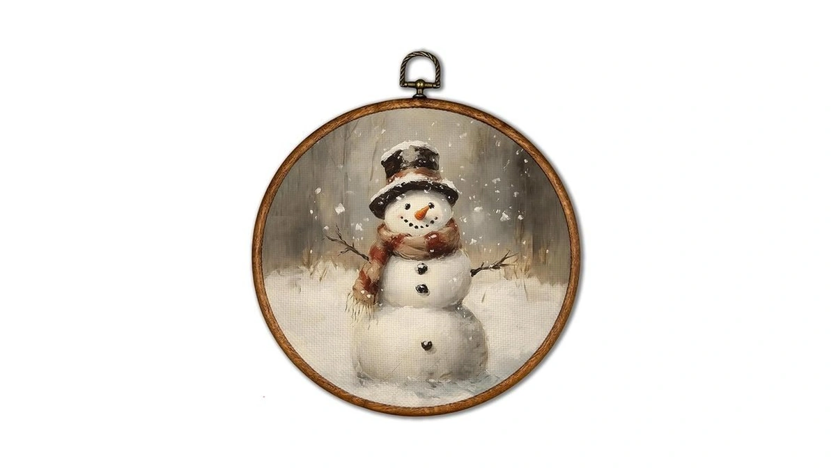 Ksdut Vintage Winter Wall Art Decor - Retro Christmas Snowy