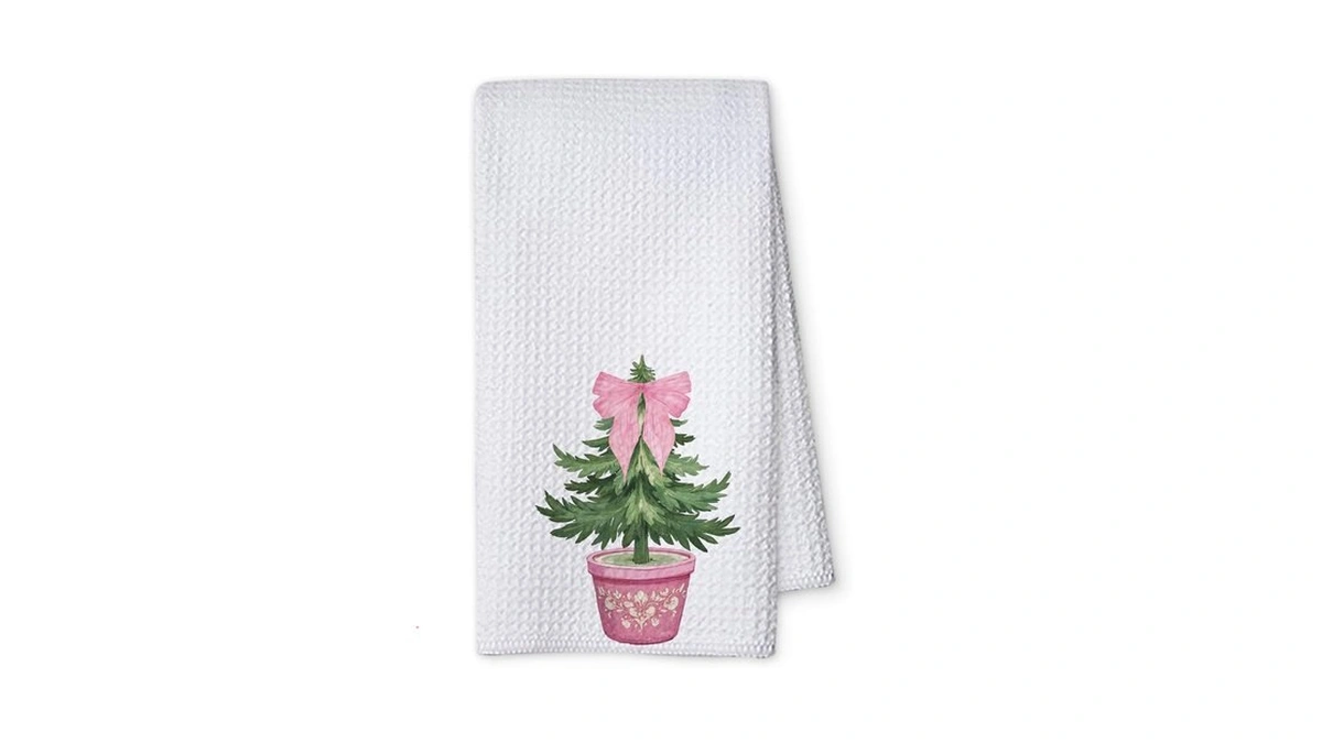 Sahjzk Chinoiserie Christmas Kitchen Towel, 16x23.5 Inch Microfiber Waffle Weave