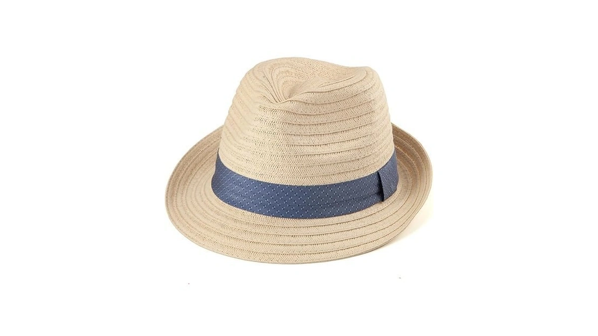 Ladybro Beige Straw Trilby Hats