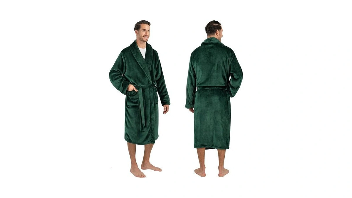 Pavilia Mens Soft Robe Bathrobe For Men, Lightweight Fleece Male