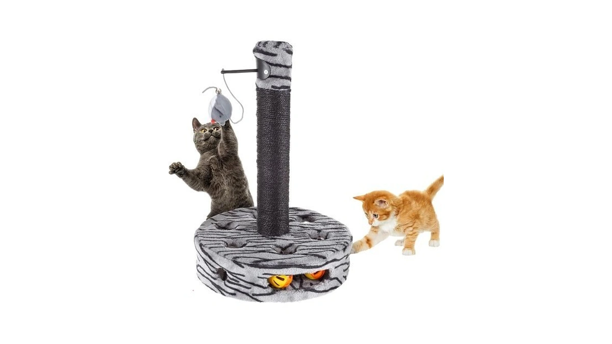 Cat Scratching Post - Interactive Play Area With Sisal Rope