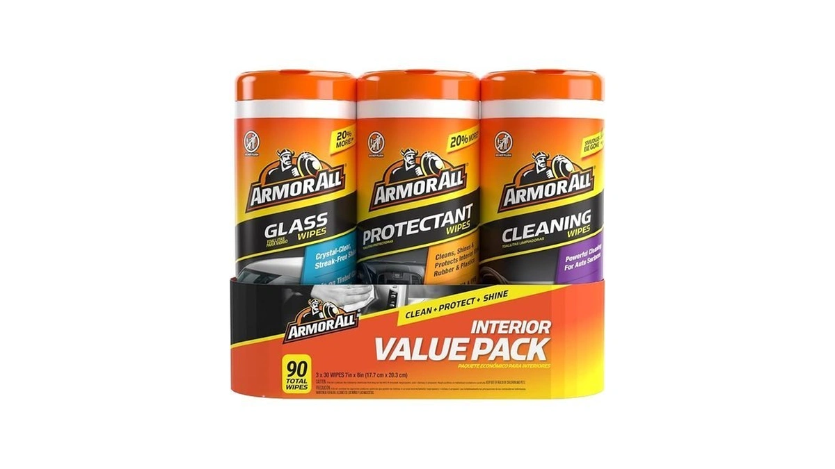 Armor All Car Interior Value Pack, 90 Count, Includes Auto