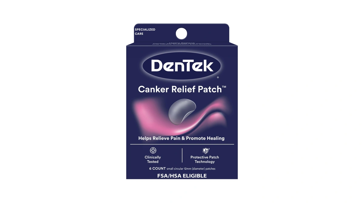 Dentek Canker Relief Patches For Canker Sore Pain Relief, Helps