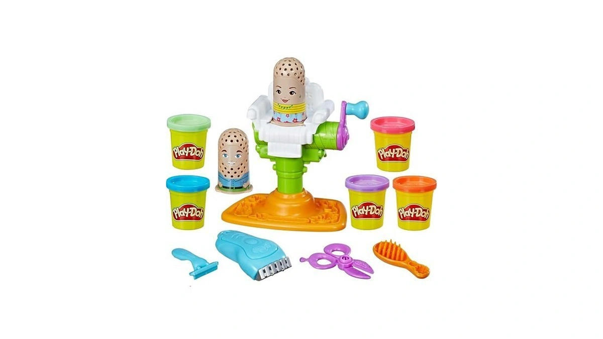 Play-doh Buzz 'n Cut Fuzzy Pumper Barber Shop Set, Electric