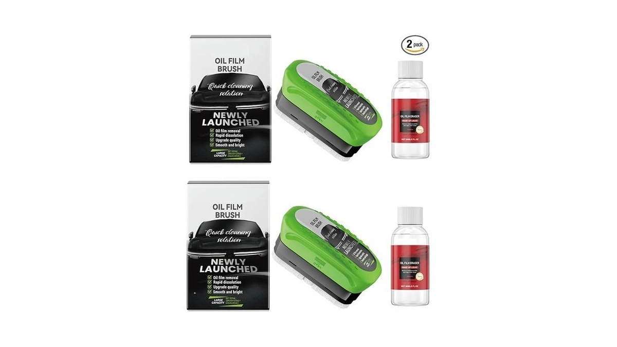 2 Set Oil-free Car Glass Brushes, Upgrade 2.0 Clear Vision