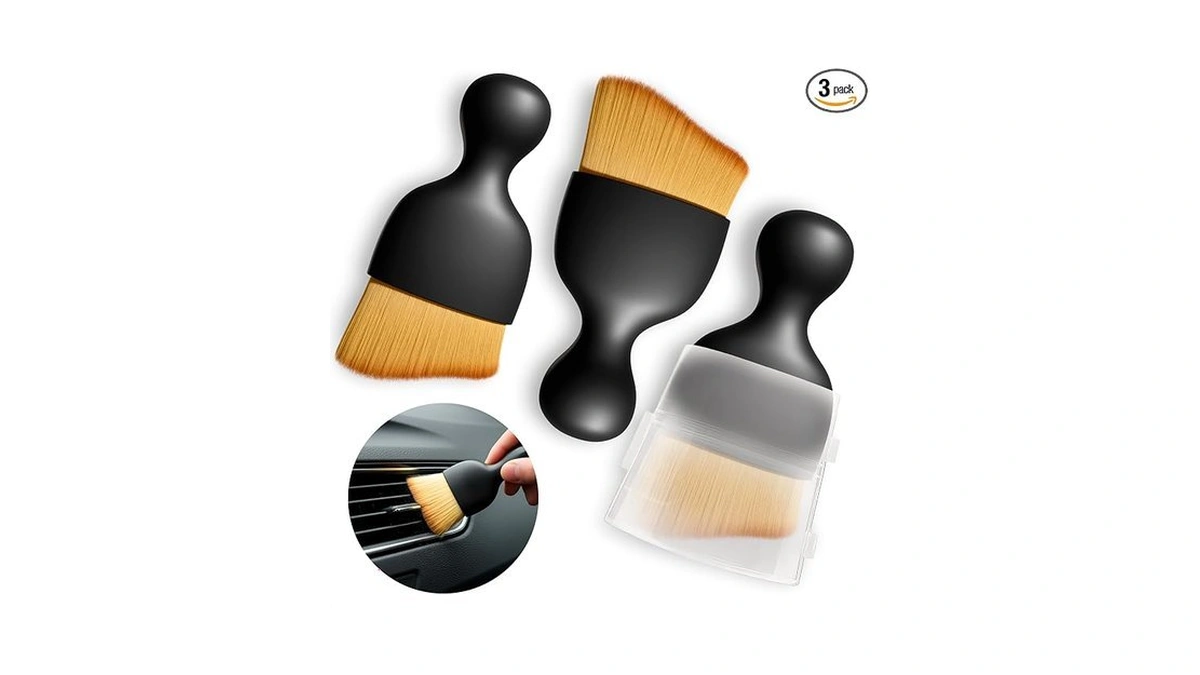 3pcs Auto Detailing Brushes Set – 2.29" X 3.98" Car