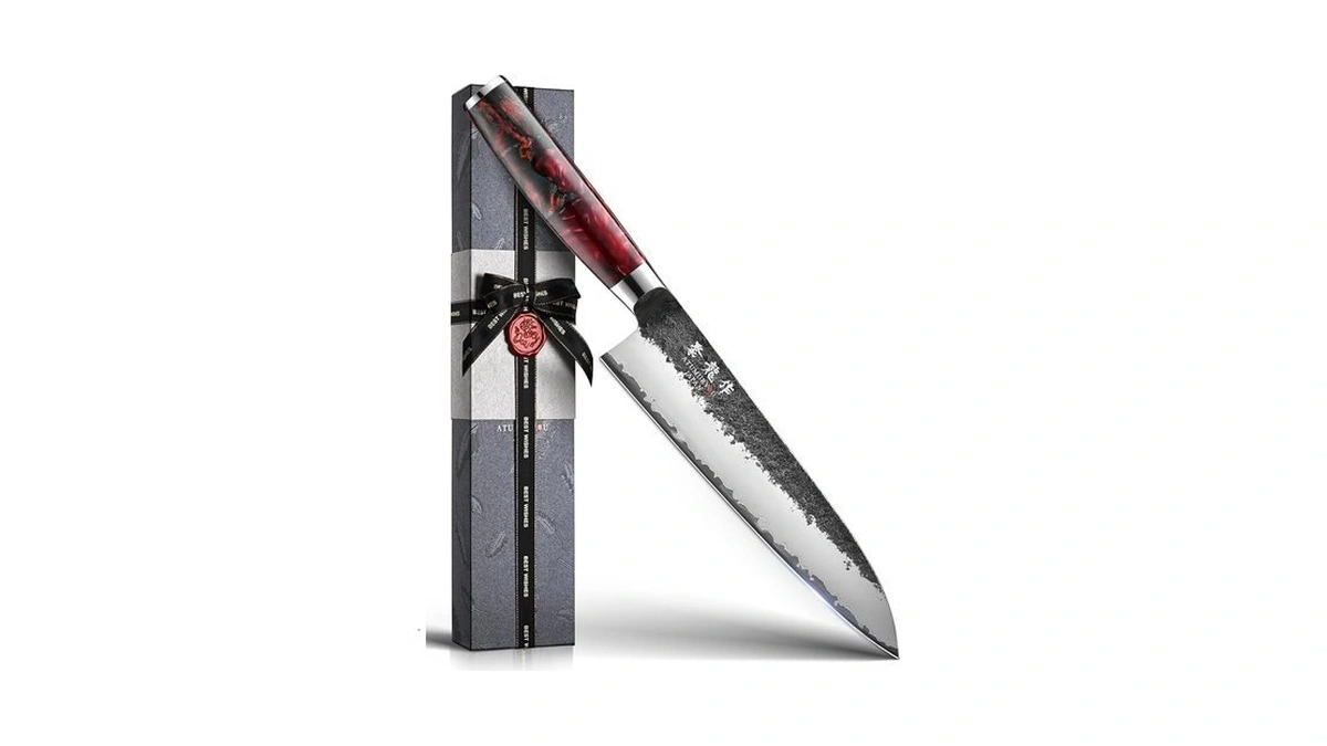 Japanese Chef Knife, 8 Inch Hand Forged Kitchen Knives With