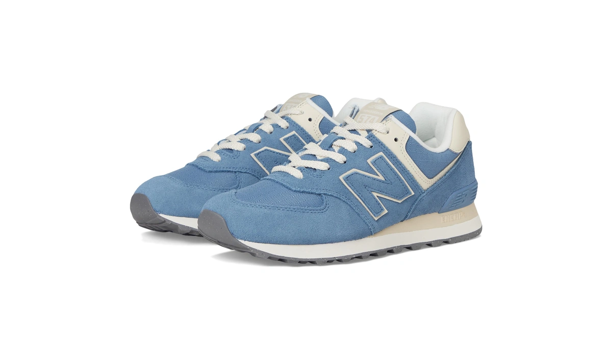 New Balance Women's 574 V2 Sneaker, Shoreline Blue/sea Salt, 85