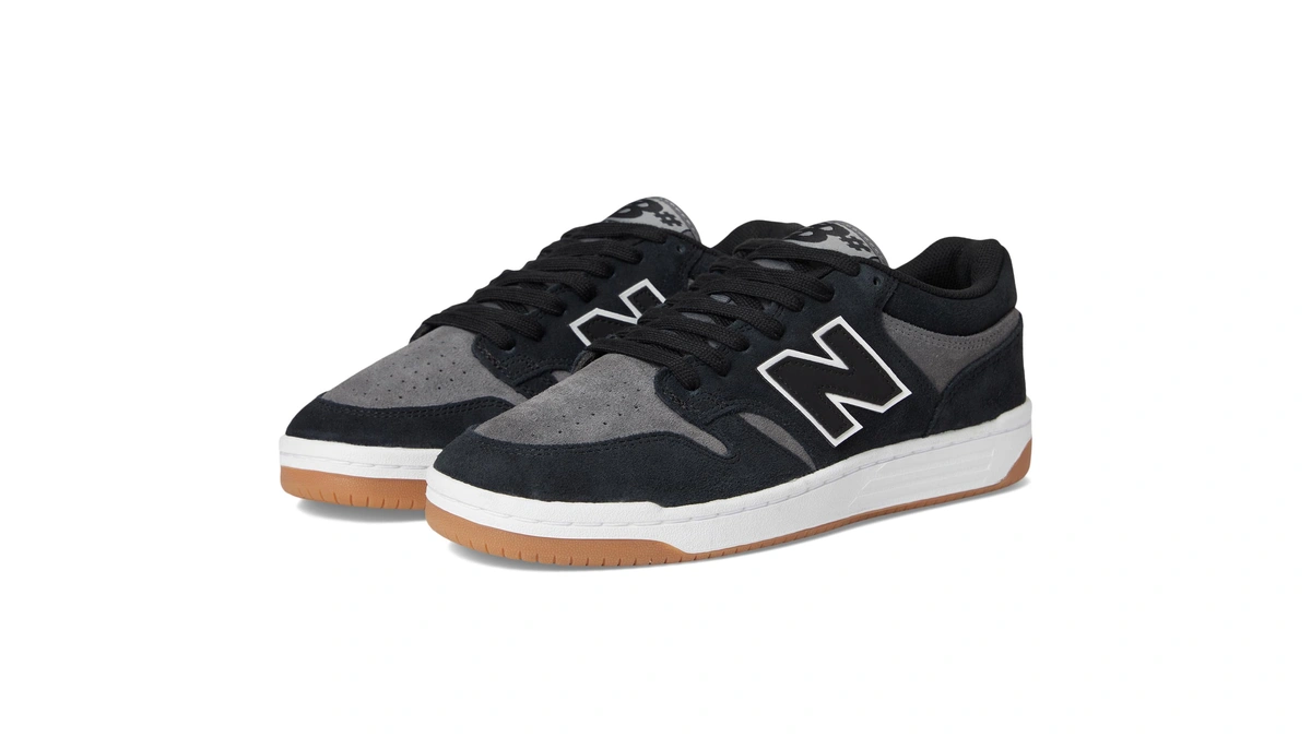 New Balance, Unisex, 480 Numeric, Black/grey, Men 9, Women 10.5,