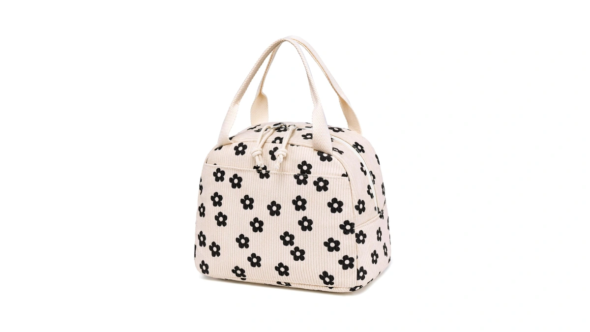 Bluboon Lunch Bag For Women Men Cute Corduroy Lunch Tote