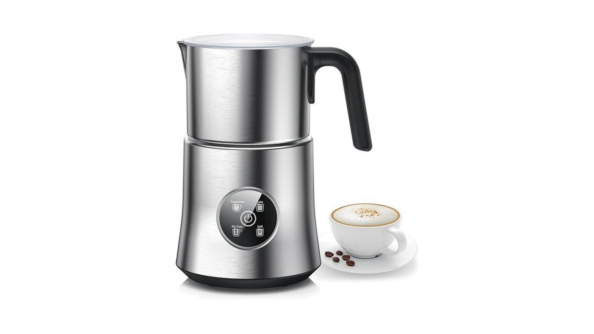 Milk Frother And Steamer, Large Capacity & Detachable Electric Milk