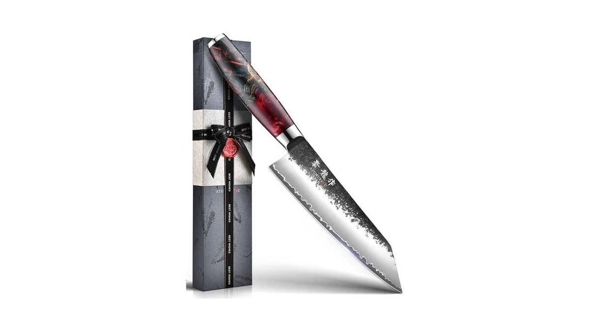 Japanese Chef Knife With Vg10 Steel, 7 Inch Hand Forged
