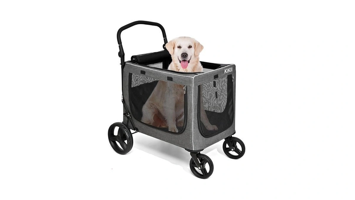 Kikii Extra Large Dog Stroller For Large & Medium Dogs,