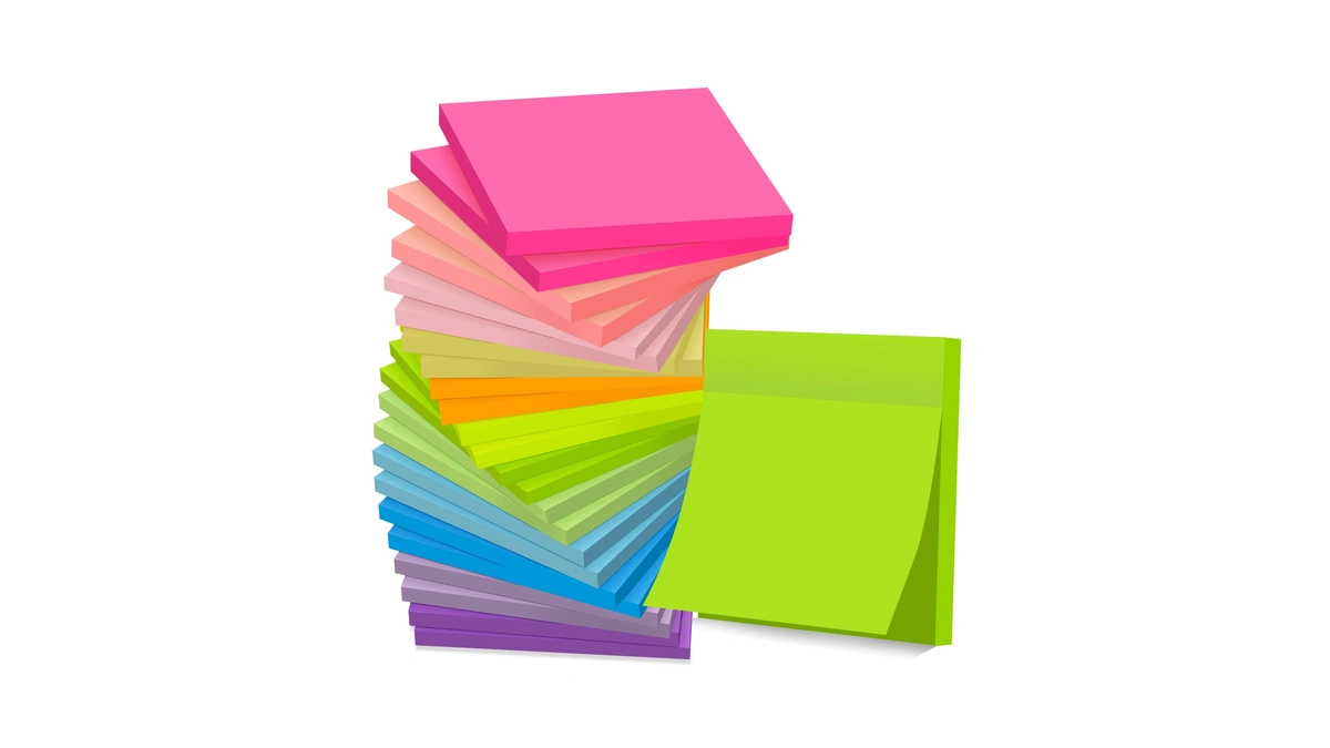 (24 Pads) Sticky Notes 3x3 In Post, 12 Bright Colors