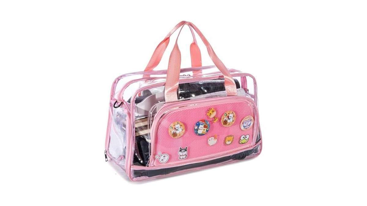 Voyakode Clear Duffle Bag For Women With Anime Pins Display