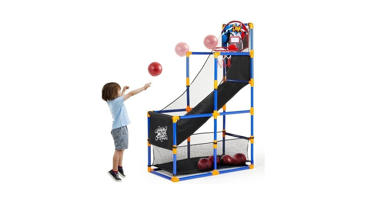 Joyin Arcade Basketball Game Set With 4 Balls And Hoop