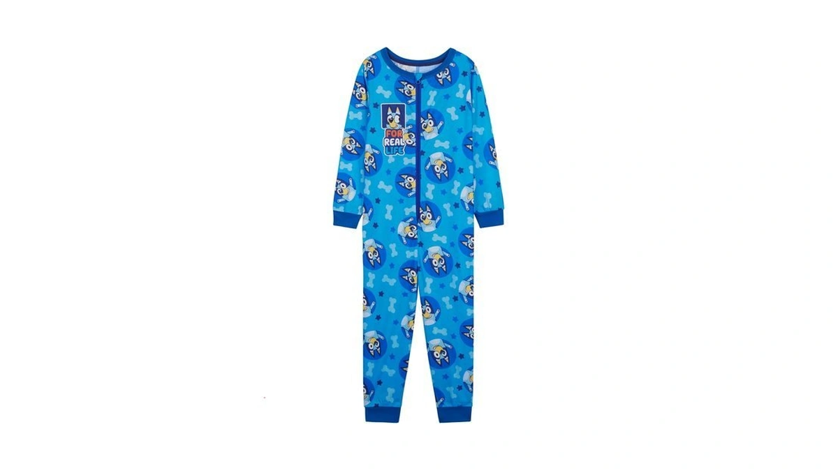 Bluey One-piece Pajamas For Girls, Cozy Jumpsuit With Long Cuffed