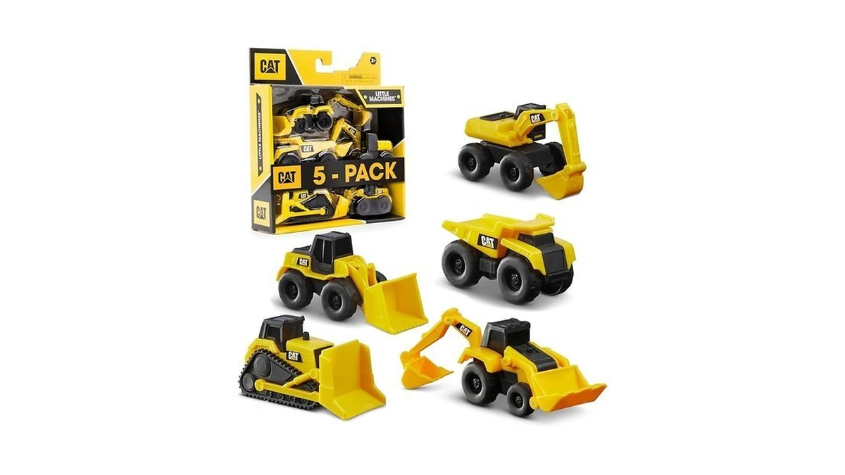 Cat Construction Little Machines 5 Pack - Great Cake Toppers