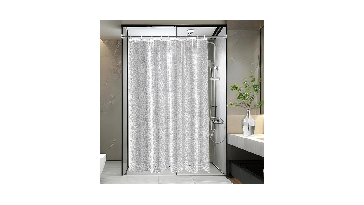 Aoohome 54x72 Inch Stall Shower Curtain Liner, Eva 3d Water