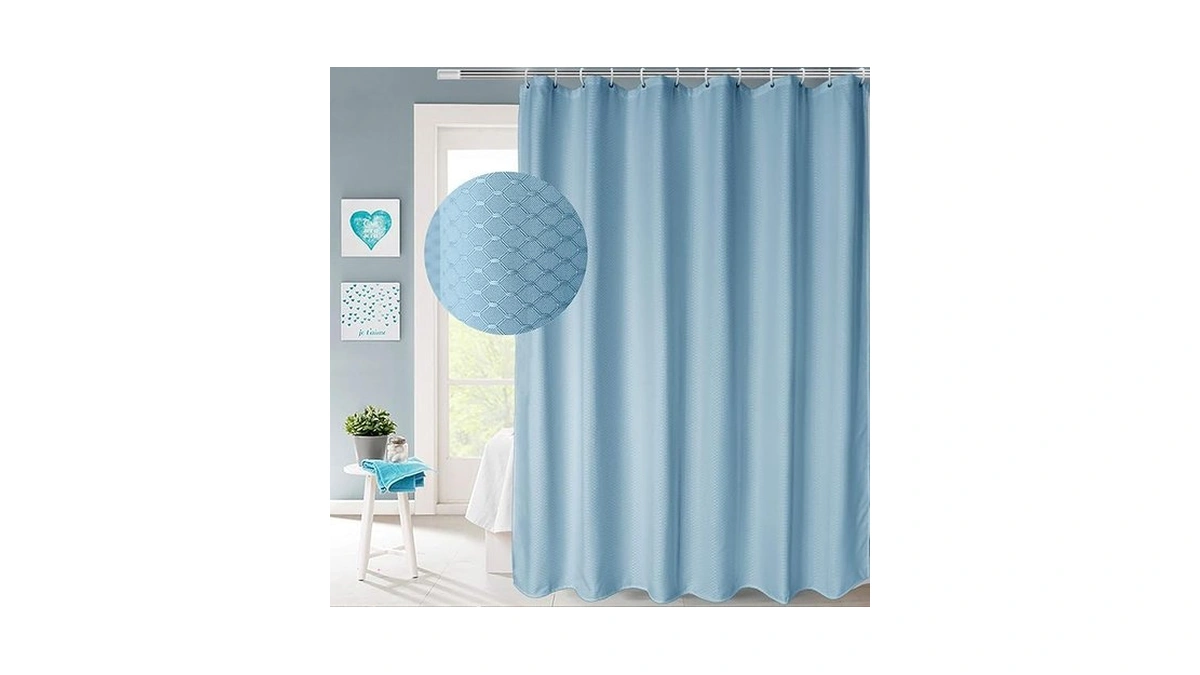 Aoohome Extra Long 72x86 Inch Shower Curtain, Fabric Heavy Weight