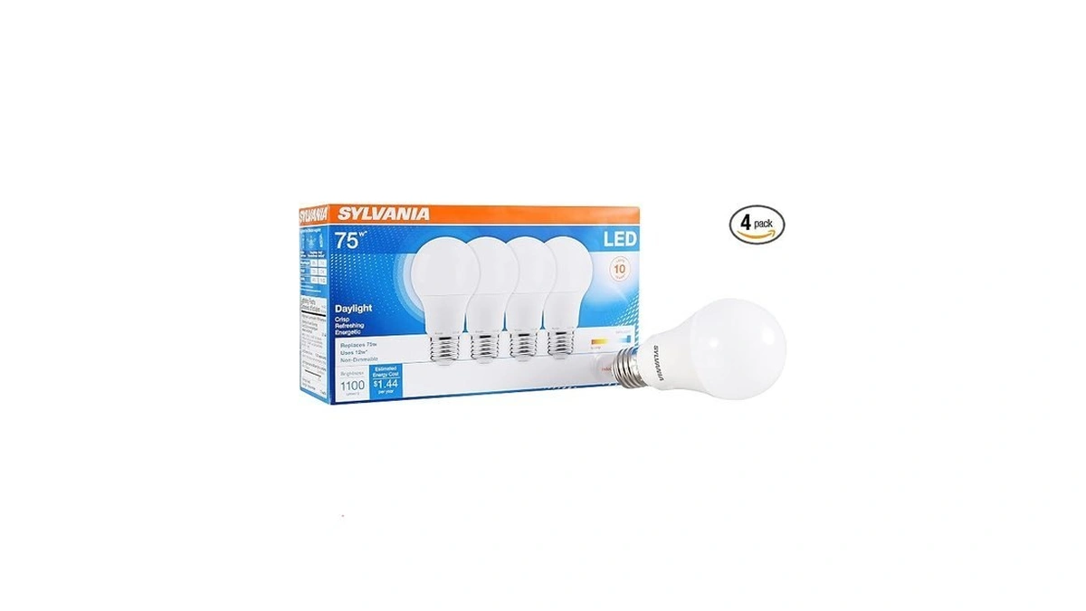 Sylvania Led A19 Light Bulb, 75w Equivalent, Efficient 12w, Medium