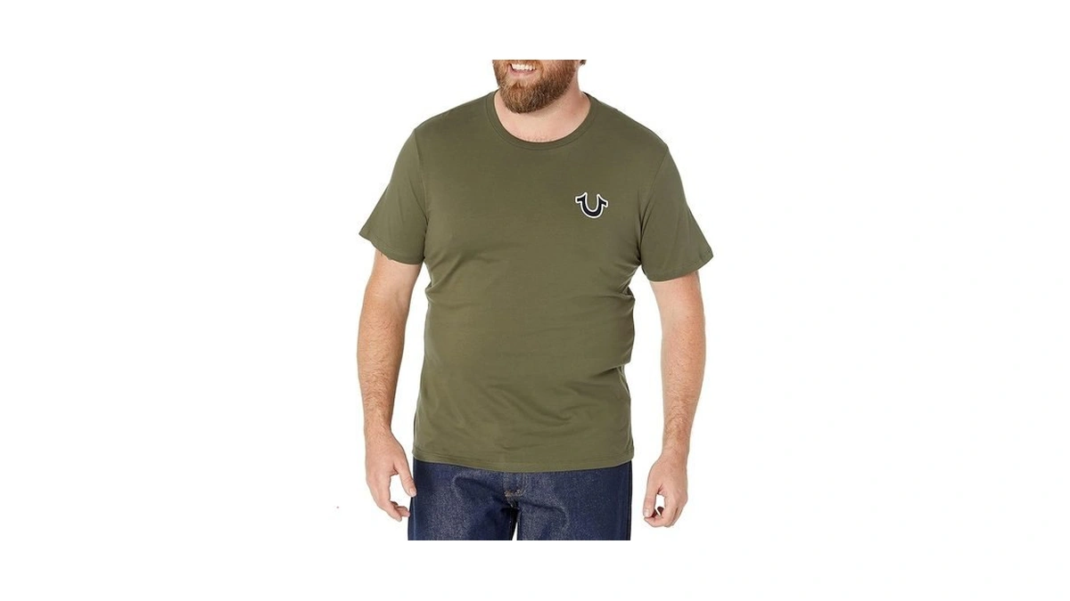 True Religion Men’s Buddha Logo Crew Neck Tee Shirt –