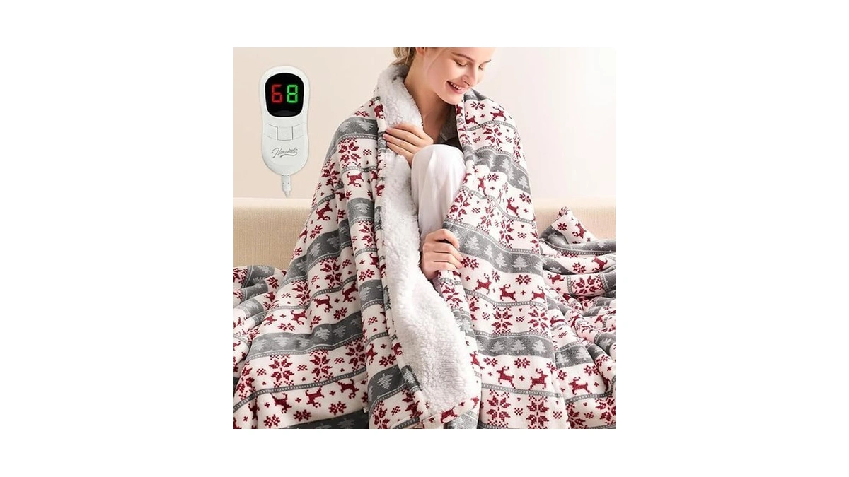 Homemate Electric Heated Blanket King Size - 100"x90" Heating Blanket