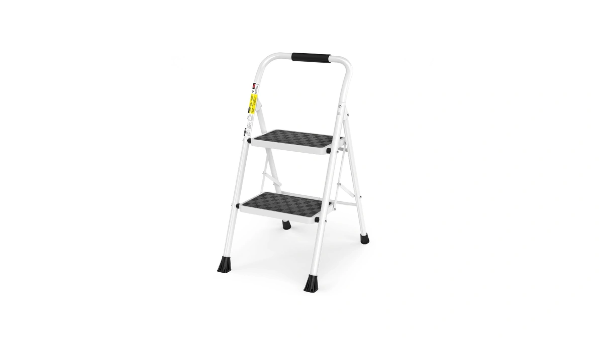 Hbtower Step Ladder, Folding Step Stool With Wide Anti-slip Pedal,