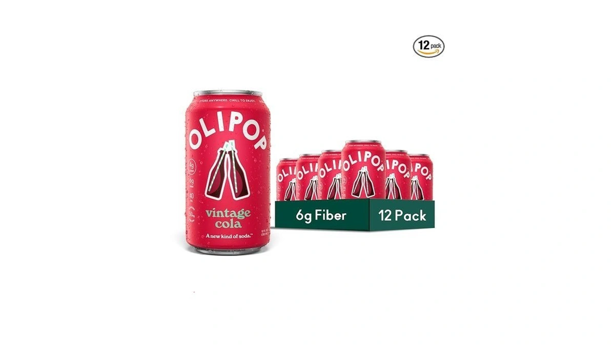 Olipop Prebiotic Soda Pop, Vintage Cola, Pantry Pack Packed With