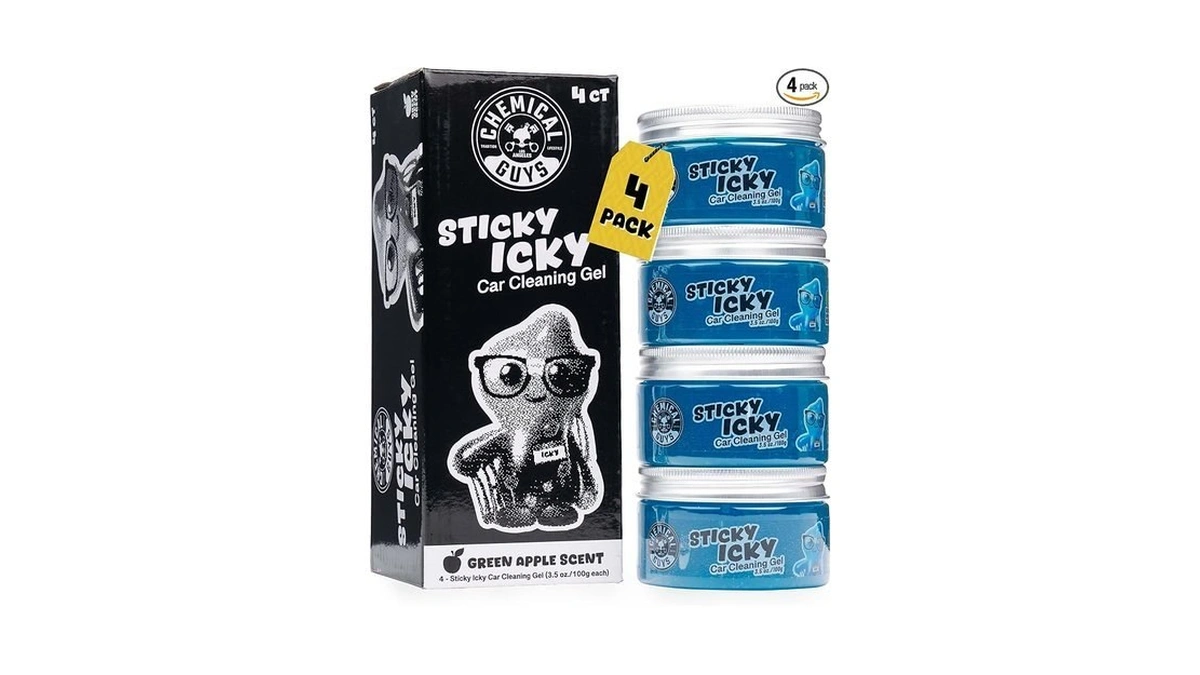 Chemical Guys Sticky Icky Car Cleaning Gel, Green Apple, Interior
