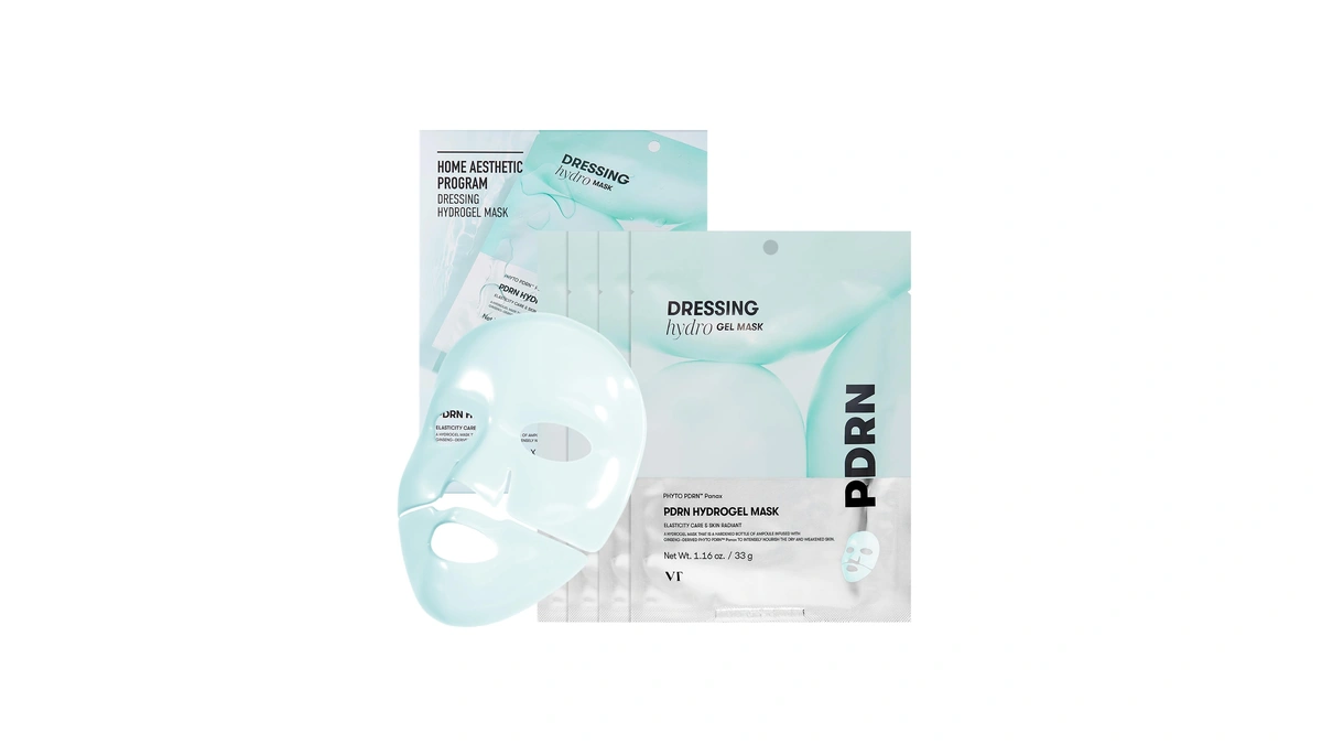 Vt Cosmetics Pdrn Hydrogel Mask (33gx4ea), Intensive Nourishing & Rejuvenating