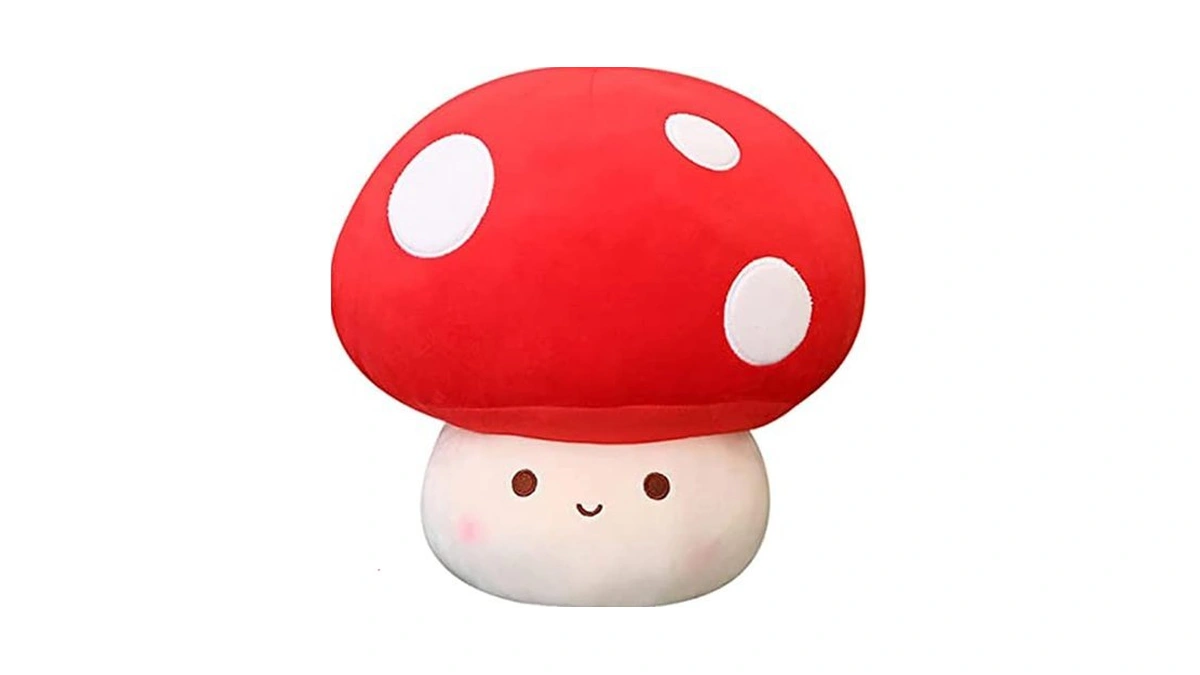 Webingo Mushroom Plush Pillow, 12 Inch Cute Large Mushroom Decor