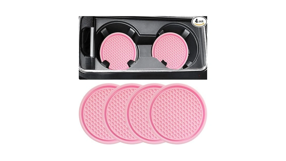 Zsdy Car Cup Coaster, 4pcs Universal Auto Non-slip Cup Holder