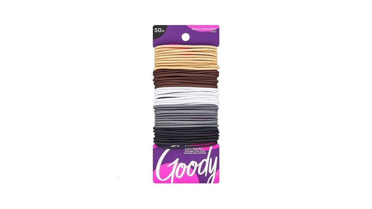 Goody Ouchless Elastic Hair Ties - 50 Ct, Assorted Neutrals,
