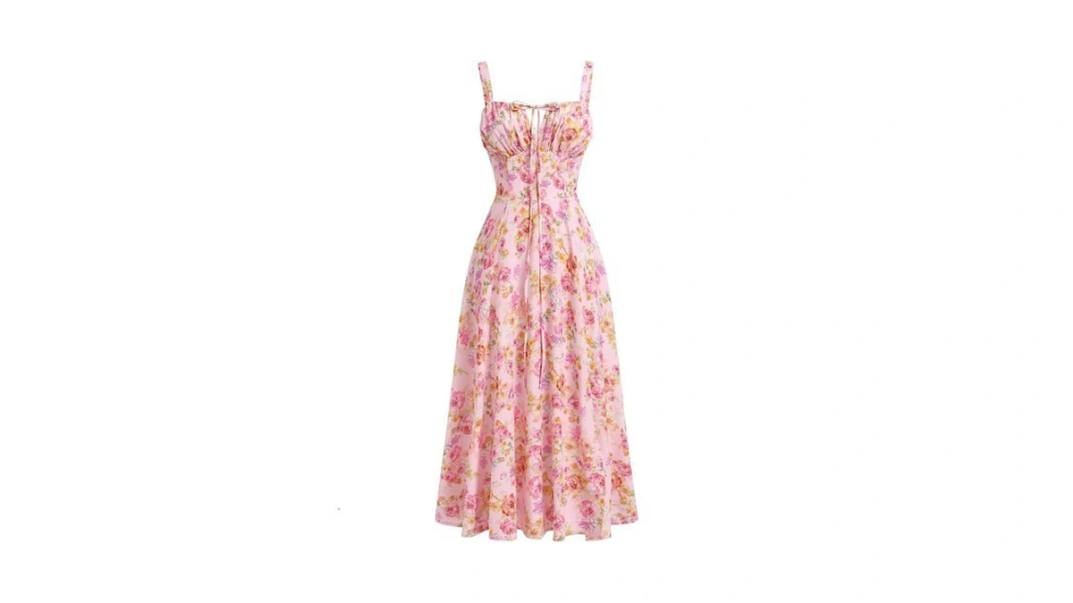 Ibtom Castle Corset Dress For Women Formal: Women's Summer Floral