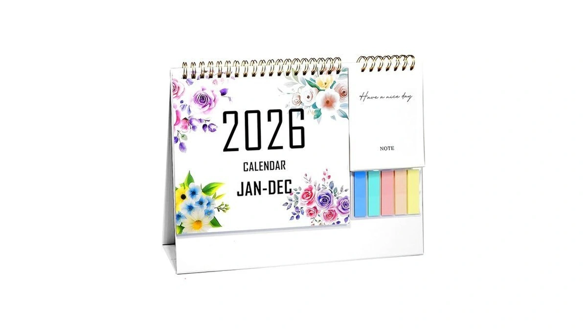 Small Desk Calendar 2026, Standing Desktop Calendar 12 Months(jan. 2026