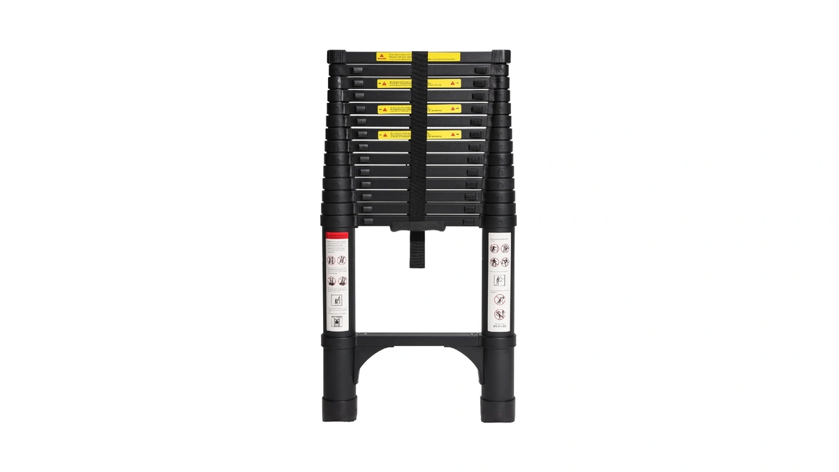 Bocom 14.5 Ft Aluminum Telescoping Ladder, Lightweight Multi-purpose Collapsible Extension