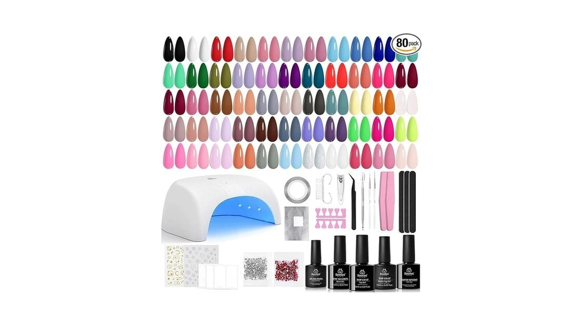 Beetles Gel Nail Polish Kit With U V Light -
